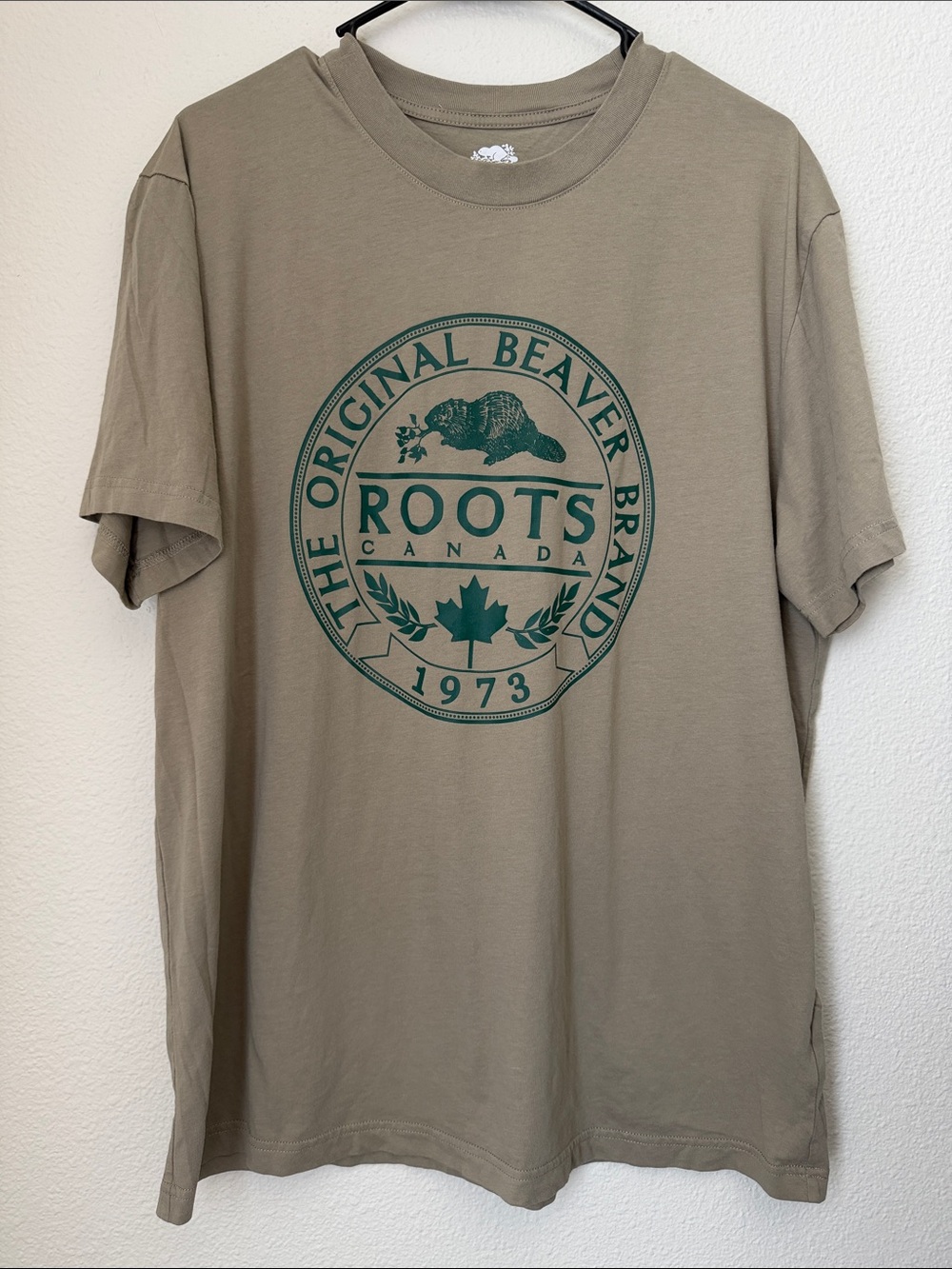 Roots Canada Organic Cotton Tee Shirt Large